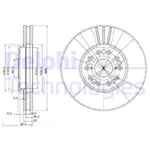 Bromsskiva, Framaxel, LEXUS,TOYOTA, 4351222210, 43512-24051, 43512-24071, 4351230180, 43512-30180, 4351230181, 4351230240, 43512-30241,