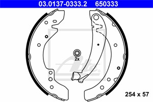 Bromsbackar, sats, Bakaxel, CITROËN,FIAT,PEUGEOT, 4241 H4, 77362429, 9945885