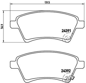 Bromsbeläggsats, Framaxel, FIAT SEDICI, SUZUKI SX4, SX4 Sedan, 0000071773147, 5581079J00, 5581079J00L00, 5581079J00PPS, 5581079J10, 7174