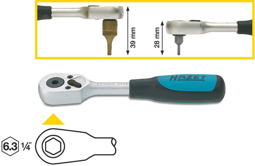 Spärrskaft 1/4" bits