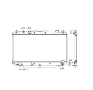 Kylare, motorkylning, TOYOTA RAV 4 II, 1640027060, 1640027061, 164002706187