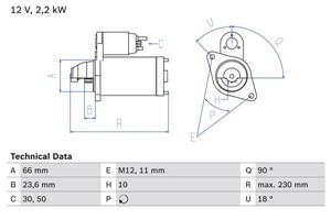 Startmotor, AUDI,PORSCHE, 057 911 021, 059 911 021 B, 059 911 021 C, 059 911 021 CX, 059 911 021 D, 059 911 021 DX, 059 911 021 M, 059 9