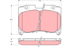 Bromsbeläggsats, Framaxel, TOYOTA CELICA Coupé, SUPRA, 04465-14150, 04465-14390, 04465-20100, 04465-20600, 04491-14331, 04491-2B040, 446
