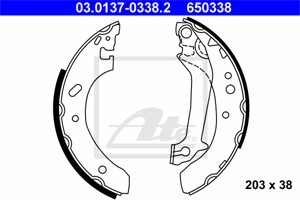 Bromsbackar, sats, Bakaxel, FORD, 1005968, 1041906, 1060096, 1065033, 1473067