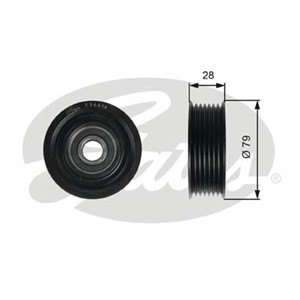 Styrrulle, drivrem, LEXUS IS II, TOYOTA AURIS, AURIS Kombi, AVENSIS Kombi, AVENSIS Sedan, COROLLA Sedan, RAV 4 III, RAV 4 IV, VERSO, 166