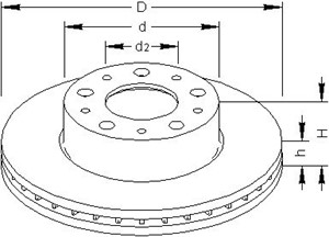 Bromsskiva, Framaxel, CITROËN,FIAT,PEUGEOT, 1300501080, 4246 L2, 4246 L4, 4246 X9, 4246 Y1, 4249 26, 4249 27, 4249 99, 4249 E2, 4249 H8,