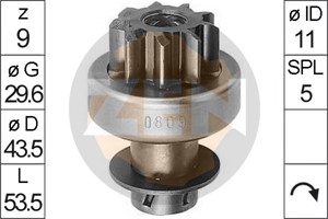 Frihjulsväxel, startmotor, HONDA,TOYOTA, 28011-70020