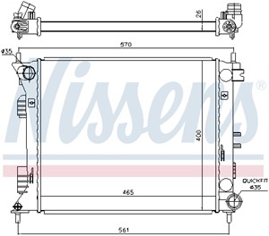 Kylare, motorkylning, HYUNDAI VELOSTER, 253102V700
