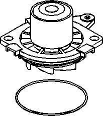 Vattenpump, ALFA ROMEO,FIAT,LANCIA,OPEL,VAUXHALL, 46515970, 46515972, 60814609, 63 34 003, 71776001, 93178713
