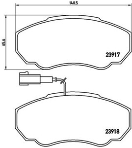 Bromsbeläggsats, Framaxel, CITROËN,FIAT,PEUGEOT, 425242, 425243, 425458, 71752979, 71772526, 77362219, 77364862, 9949409, 9949482, 99495
