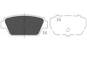 Bromsbeläggsats, Bakaxel, Framaxel, HYUNDAI,ISUZU,MITSUBISHI, AY060MT004, MB366288, MB377826, MB377874, MB534995, MB699153, MB699154, MB