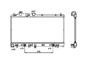 Kylare, motorkylning, SUBARU FORESTER, IMPREZA Halvkombi, IMPREZA Sedan, LEGACY IV, LEGACY Kombi IV, OUTBACK, XV, 1666283, 1668166, 1668
