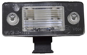 Belysning, registreringsskylt, Tvåsidig, SKODA FABIA II, FABIA Combi II, YETI, 6Y0943021E