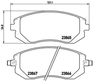 Bromsbeläggsats, Framaxel, SUBARU,TOYOTA, 26296AE160, 26296AG020, 26296AG040, 26296AG060, 26296AG070, 26296FE000, 26296FE020, 26296FE080