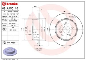 Bromsskiva, Bakaxel, LEXUS RX, TOYOTA HARRIER, HIGHLANDER / KLUGER, 4243133080