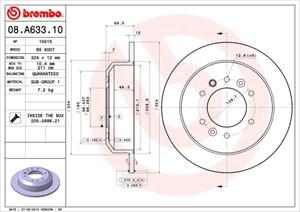 Bromsskiva, Bakaxel, KIA CARNIVAL / GRAND CARNIVAL III, 584114D000