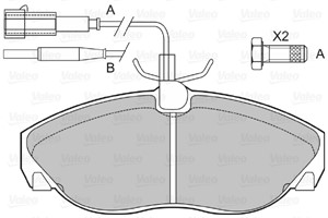 Bromsbeläggsats, Framaxel, CITROËN,FIAT,PEUGEOT, 425116, 4251-16, 425117, 4251-17, 425451, 4254-51, 71752980, 9945788