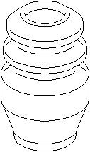 Genomslagsgummi, stötdämpare, Fram, höger eller vänster, FORD GALAXY I, SEAT ALHAMBRA, VW SHARAN, 1 011 898, 7M0 412 303B, 95VW3025CB