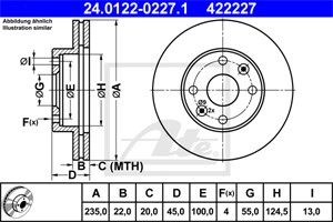 Bromsskiva, Fram, KIA RIO Halvkombi, RIO Sedan, KDX74-33-251, MDX74-33-251