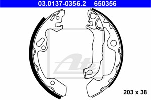 Bromsbackar, sats, Bakaxel, FORD FOCUS I, FOCUS Sedan I, FOCUS Skåp / kombi I, FOCUS Turnier I, 1075549, 1126158