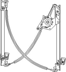 Fönsterhiss, Vänster fram, FORD GALAXY I, SEAT ALHAMBRA, VW SHARAN, 1 021 999, 1 133 175, 7M0 837 461, 95VWA23201BF, 95VWA23201BG