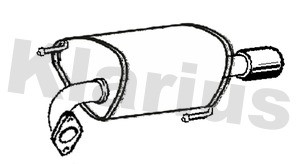 Bakre ljuddämpare, SUBARU LEGACY Kombi IV, OUTBACK, 44300AG010, 44300AG050, 44300AG130, 44300AG350, 44300AG650, 44300AG651, 44309AG070,