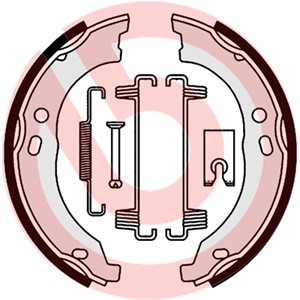 Bromsbackar, sats, Bakaxel, CITROËN,FIAT,PEUGEOT, 4141N5, 4241N5, 6001073079, 77364023