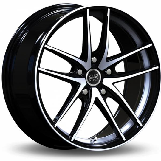 Infiny Toxic Shiny Black Machined Face 8/18 5/112 ET42 B73.1