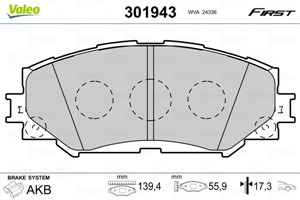 Bromsbeläggsats, Bakaxel, Framaxel, LEXUS,SUBARU,TOYOTA, 04465-02220, 04465-02240, 04465-02310, 04465-0R010, 04465-12610, 04465-42160, 0