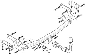 Dragkrok, Avtagbar, SSANGYONG TIVOLI
