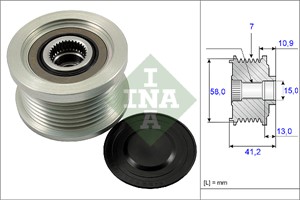 Frihjulskoppling, generator, TOYOTA, 270600L020, 27060-0L020, 270600L021, 27060-0L021, 270600L022, 27060-0L022, 270600L072, 27060-0L072,