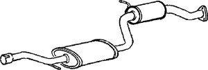 Mittenljuddämpare, MITSUBISHI CARISMA, CARISMA Sedan, VOLVO S40 I, V40 Kombi, 30652227, 30856004