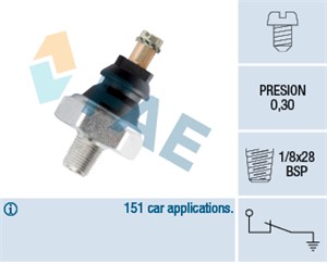 Varningsswitch, oljetryck, ACURA,HONDA,KIA,MAZDA,ROVER,SUBARU,SUZUKI,VW, 0222-18-501 A, 0222-18-501, 0222-98-501 A, 0223-18-501, 0233-18