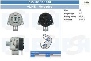 Generator, MERCEDES-BENZ S-KLASS [W140], SL [R129], SSANGYONG KORANDO, KORANDO Cabrio, MUSSO, 0081548202, 0091541202, 0091543602, 009154