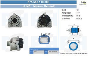 Generator, DACIA,NISSAN,RENAULT, 2310000Q2H, 2310000QAB, 2310000QBA, 2310000QBK, 7701474416, 7701478093, 7711135331, 7711497095, 8200100