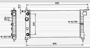 Kylare, motorkylning, OPEL COMBO Skåp/stor limousine, CORSA B, CORSA B Skåp/halvkombi, TIGRA, VAUXHALL TIGRA Mk I, 1300150, 90410048