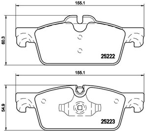 Bromsbeläggsats, Framaxel, PEUGEOT 508 I, 508 SW I, 508 SW Skåp / kombi, 1610100580, 1610103580, 1613192680, 1617284780, 4254A6