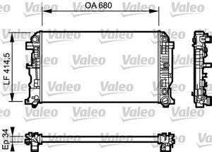 Kylare, motorkylning, MERCEDES-BENZ, 9065000402, 9065001502