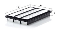 Luftfilter, MITSUBISHI PAJERO Classic, PAJERO III, PAJERO IV, PAJERO Canvas Top III, PAJERO Van IV, MR 404847, MR 404849, MR 571476, MR4
