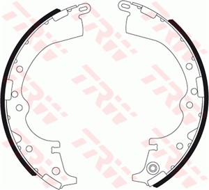 Bromsbackar, sats, Bakaxel, TOYOTA FORTUNER, HIACE Skåp IV, HILUX Pick-up VI, HILUX Pick-up VII, 04495-0K010, 04495-28090