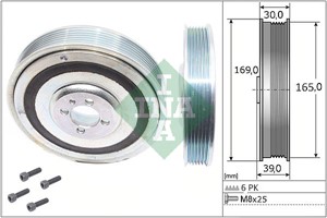 Remskivesats, vevaxel, ALFA ROMEO,CADILLAC,FIAT,LANCIA,OPEL,SAAB,VAUXHALL, 46447843, 46544612, 55196301, 55208280, 56 14 445, 5614445, 6