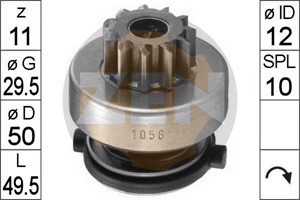 Frihjulsväxel, startmotor, OPEL,RENAULT,VOLVO