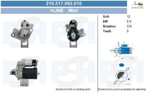 Startmotor, MINI MINI, MINI Cabriolet, 12411489994, 12411517327, 12417570487, NAD101470, NAD101471