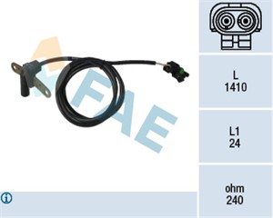 Varvtalssensor, motorhantering, RENAULT ESPACE I, VOLVO 340-360, 340-360 Sedan, 3204141-0, 60 25 003 234, 77 00 739 591, 77 00 850 591