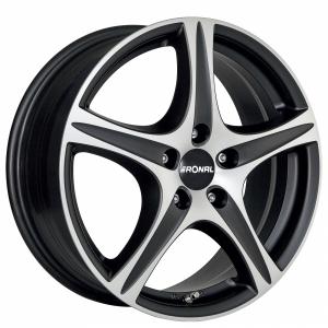 RONAL R56 Matt Black Polished 6x15 4/100 ET38 B68