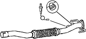 Avgasrör, Mitt, OPEL CORSA D, CORSA D Skåp/halvkombi, 13247379, 5854369