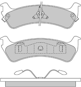 Bromsbeläggsats, Bakaxel, FORD USA EXPLORER, WINDSTAR, 3329139, 3648797, 3943615, 3996758, F5TZ2200A, XL2Z-2200-AA, XL2Z-2200-BA