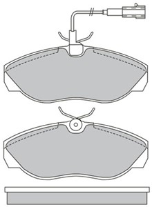 Bromsbeläggsats, Framaxel, CITROËN,FIAT,PEUGEOT, 4252.25, 4252.27, 9948629