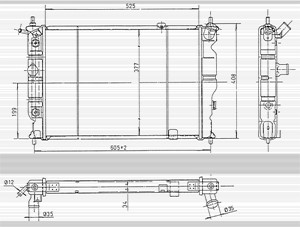 Kylare, motorkylning, OPEL,VAUXHALL, 1300111, 1300132, 52456308, 52456309, 547102S700, 90443392