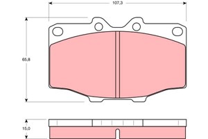Bromsbeläggsats, Framaxel, TOYOTA 4 RUNNER I, HILUX Pick-up III, HILUX Pick-up IV, LAND CRUISER, LAND CRUISER Pick-up, 04465-35170, 0446